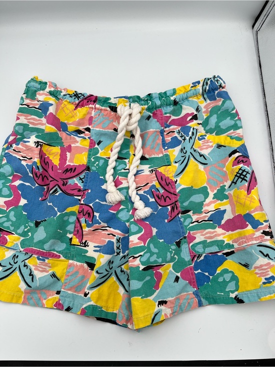 Pants - Vintage 80s California Splash Women’s Shorts AOP Beach Palm Tree Retro
